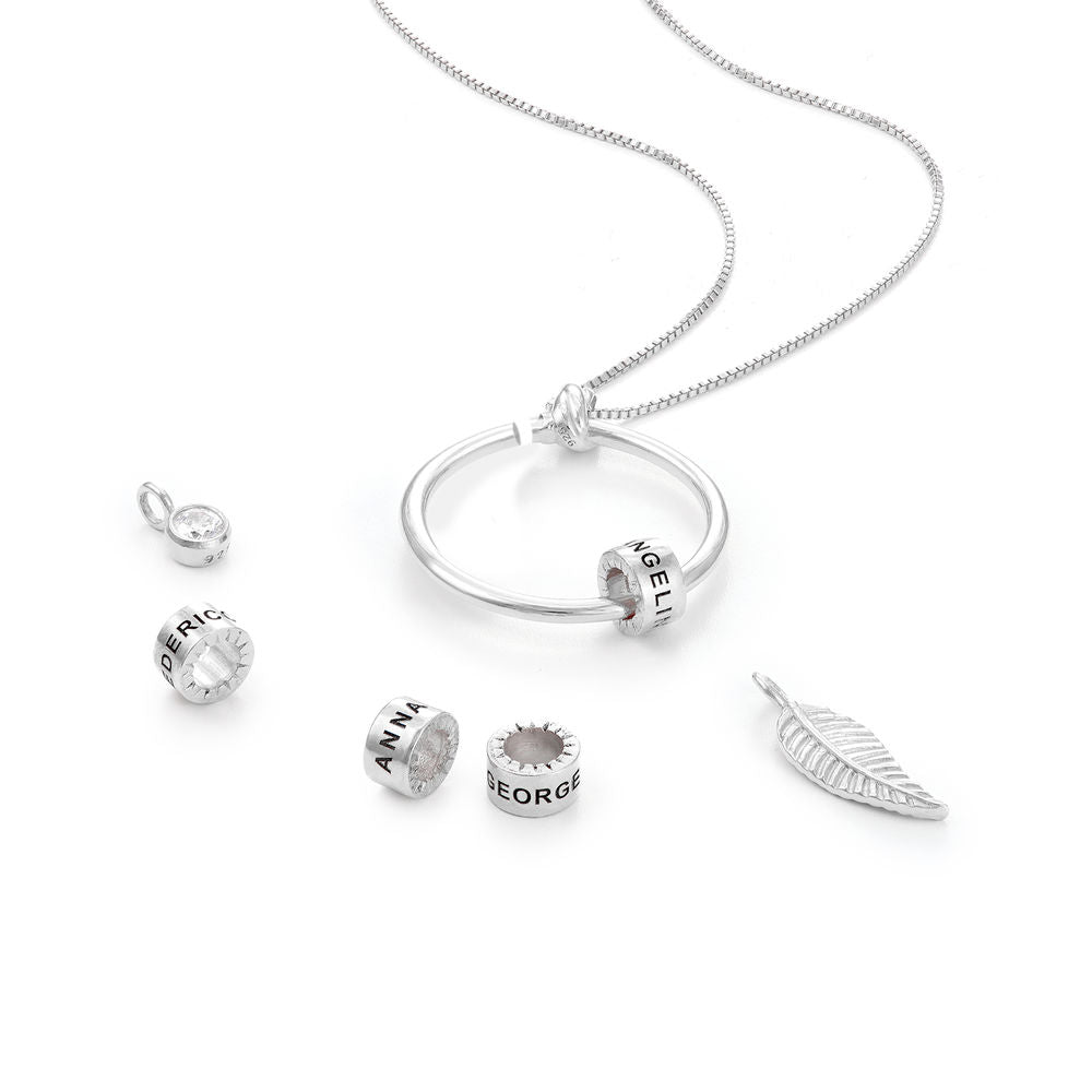 Linda Circle Pendant Necklace in Sterling Silver