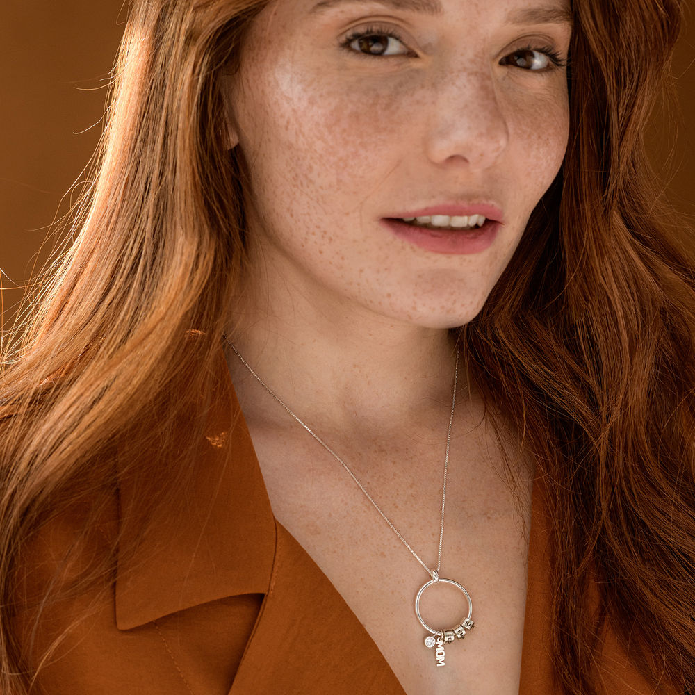 Linda Circle Pendant Necklace in Sterling Silver