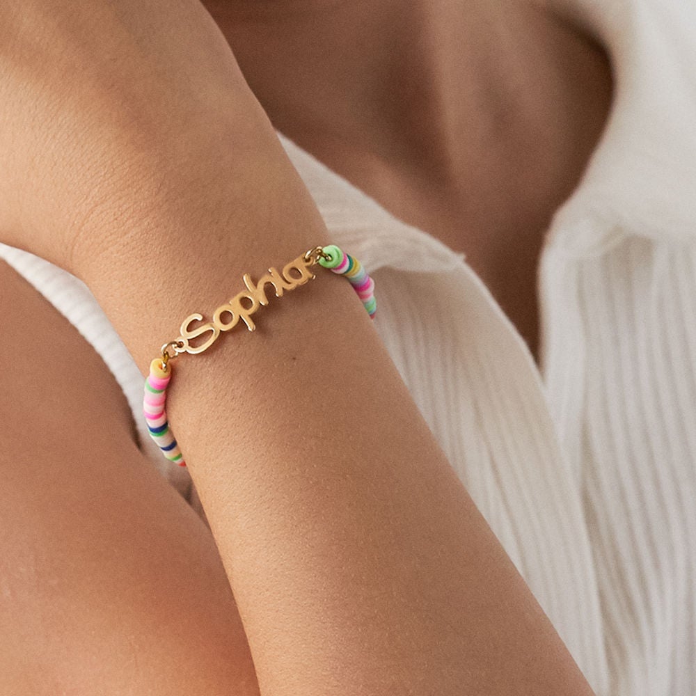Rainbow Magic Girls Name Bracelet in Sterling Silver
