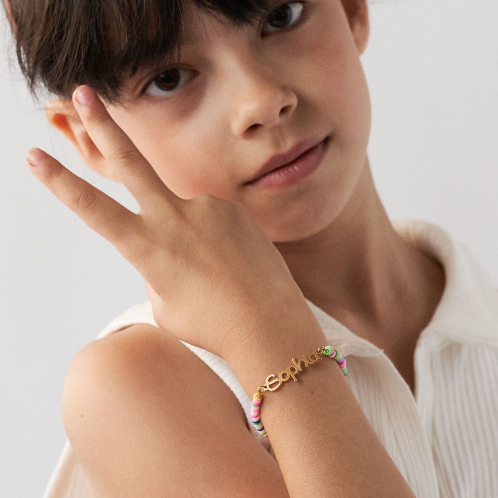 Rainbow Magic Girls Name Bracelet in Sterling Silver