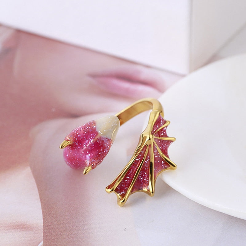 Fashion Enamel Dragon Rings