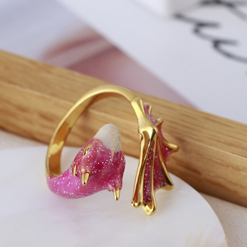 Fashion Enamel Dragon Rings