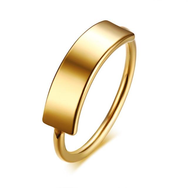 Stylish Custom Stainless Steel Gold Ring