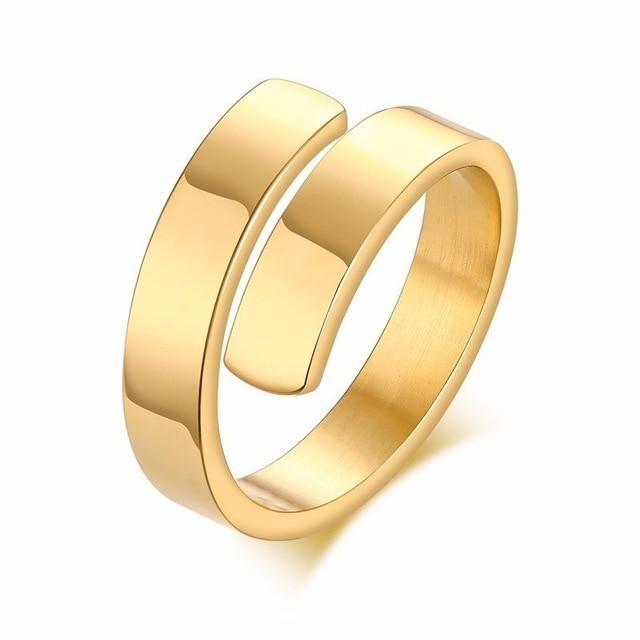 Elegant Adjustable Custom Ribbon Design Name Ring