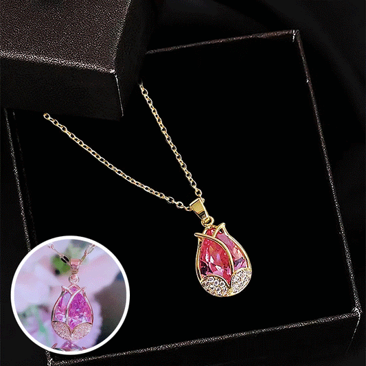 New Rose Gold Tulip Necklace
