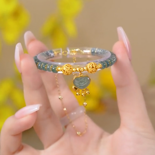 Love of a Lifetime • Emerald Jade stone Bracelet