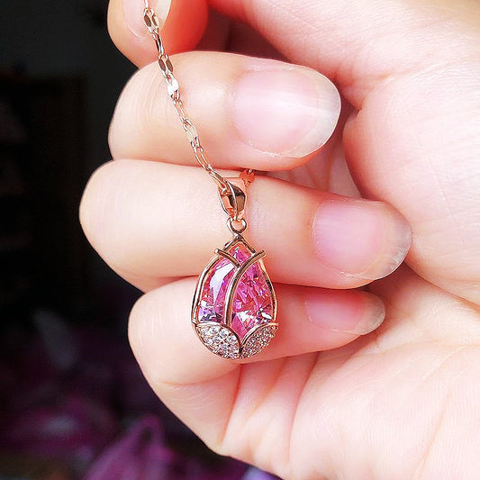 New Rose Gold Tulip Necklace