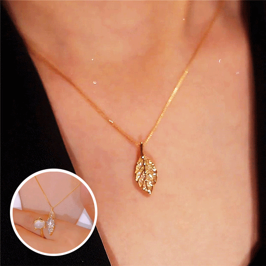 Fashion all-match leaf pendant