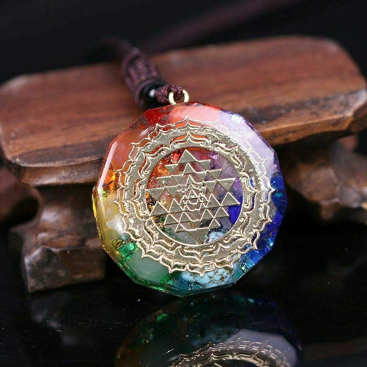 7 Chakra Organite Energy and Meditation Necklace