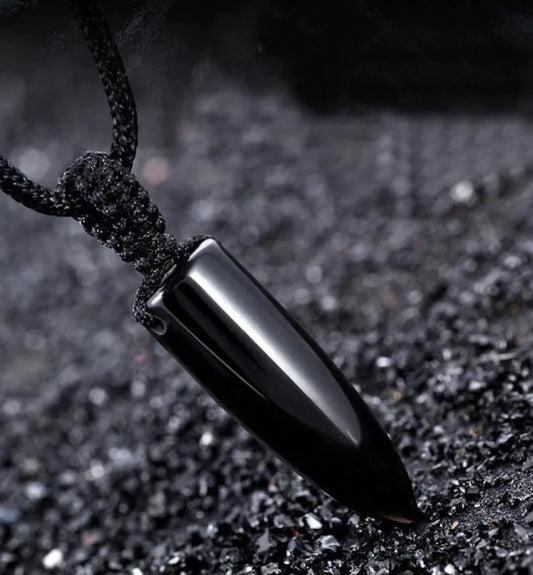 Black Obsidian Healing Meditation Protection Stress Relief Necklace