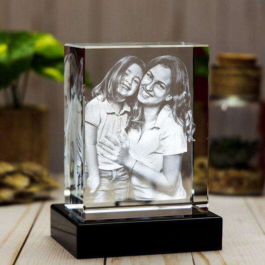 Personalized Laser Engraved 3d Crystal Photo portrait