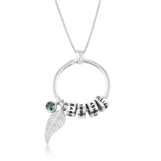 Linda Circle Pendant Necklace in Sterling Silver